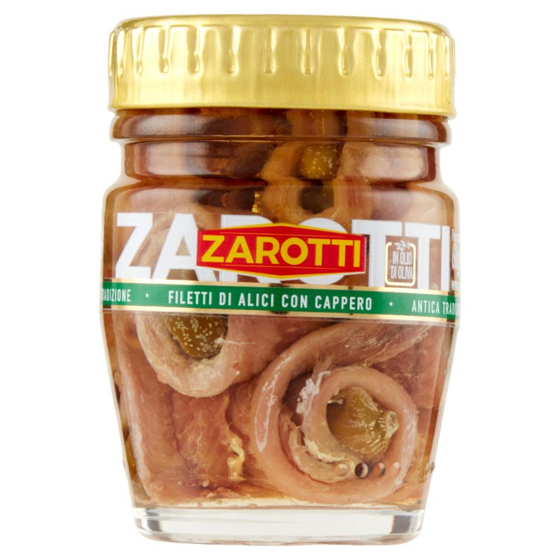 Zarotti Filetti di Alici con Cappero in Olio di Oliva 60 g