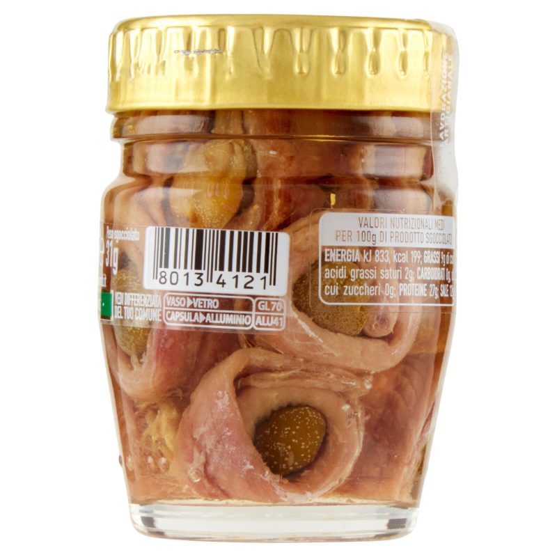 Zarotti Filetti di Alici con Cappero in Olio di Oliva 60 g