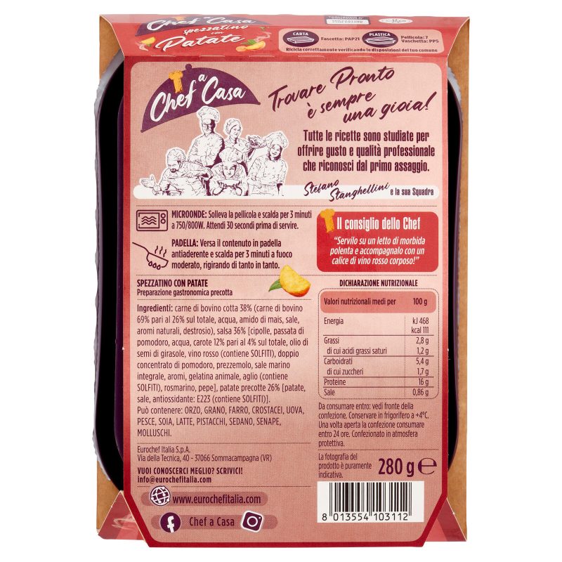 Chef a Casa spezzatino con Patate 280 g