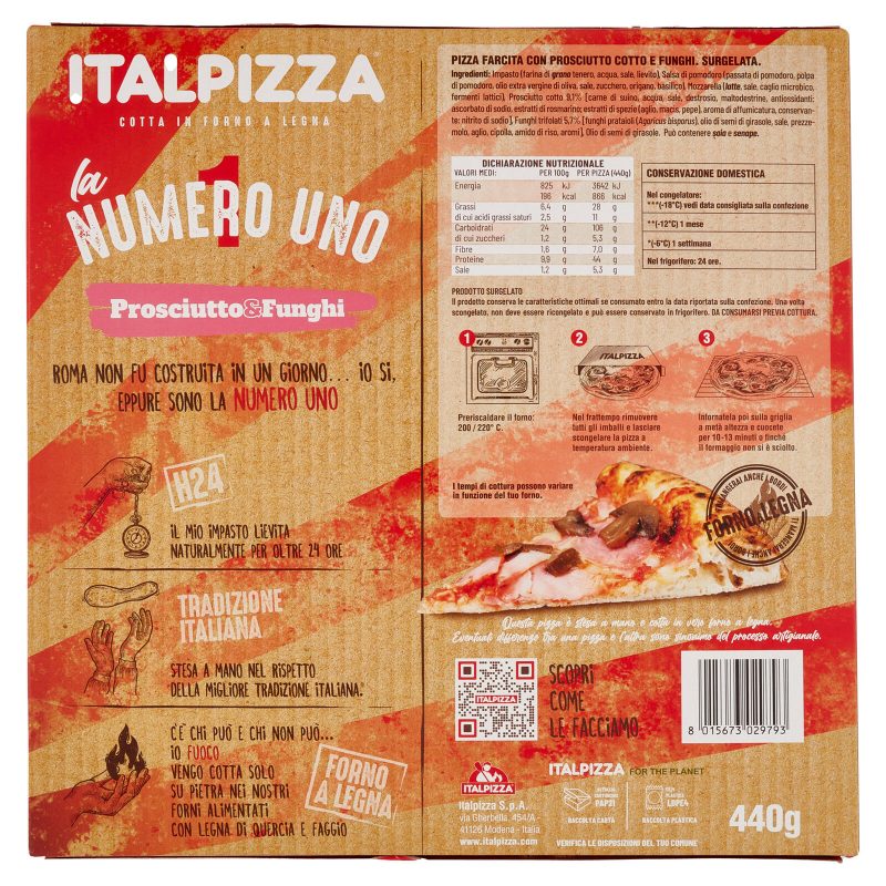 Italpizza la Numero Uno Prosciutto&Funghi 440 g