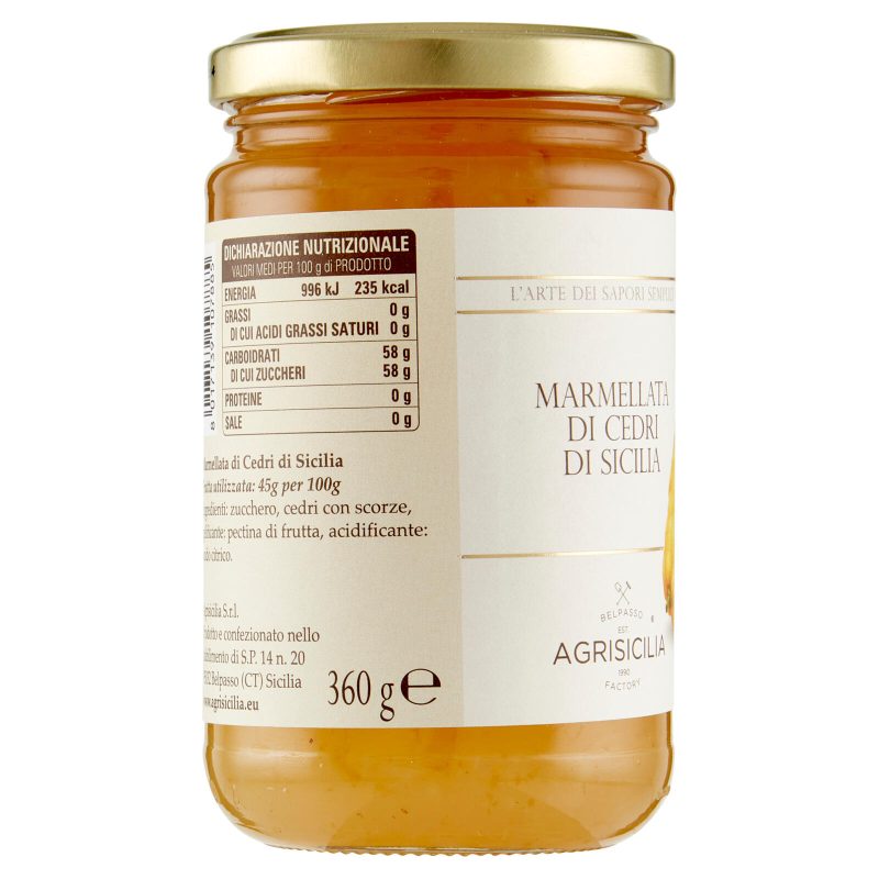 Agrisicilia Marmellata di Cedri di Sicilia 360 g