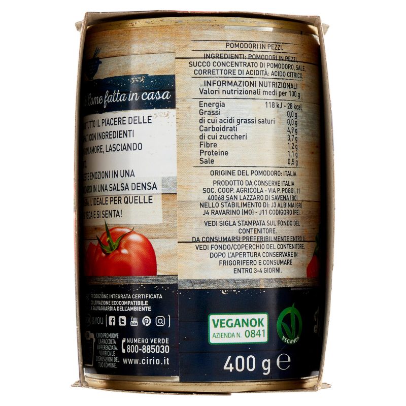 Cirio la Polpa Rustica 3 x 400 g