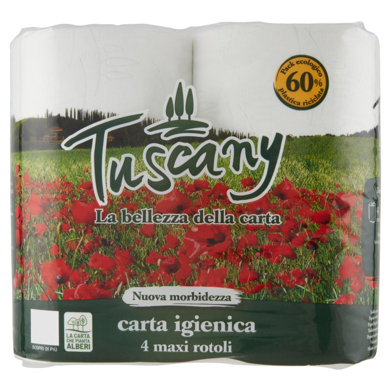 CARTA IGIENICA TUSCANY 
x4 Maxi Rotoli