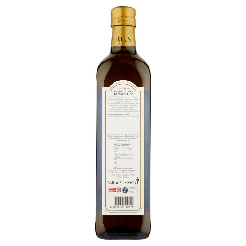 Aulus Olio Extra Vergine di Oliva 100% Italiano 750 ml