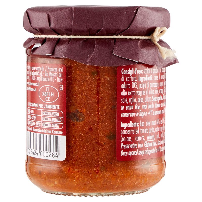 I toscanacci Ragù di Capriolo 180 g