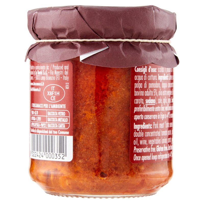 I toscanacci Ragù con "Cinta Senese DOP" 180 g