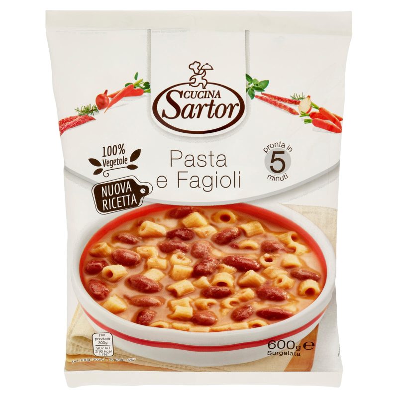 Cucina Sartor Pasta e Fagioli Surgelata 600 g