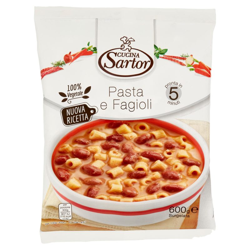 Cucina Sartor Pasta e Fagioli Surgelata 600 g