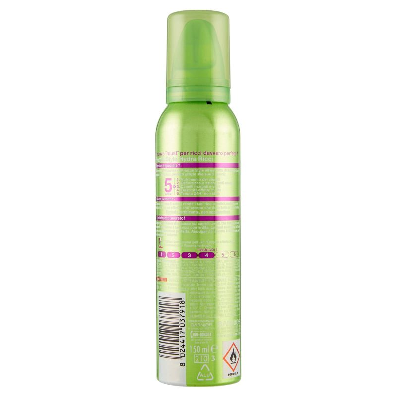 Garnier Fructis Hydra Ricci, Mousse ravviva ricci fissaggio extra forte 150 ml