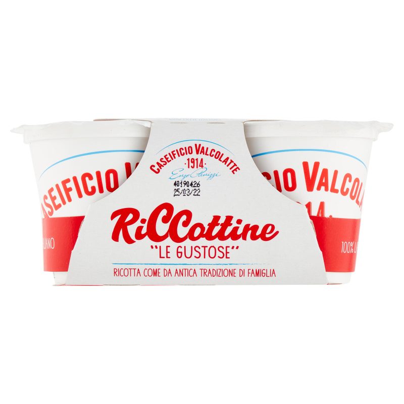 Caseificio Valcolatte Riccottine "le Gustose" 2 x 90 g