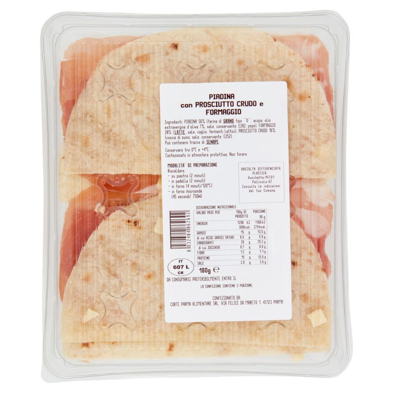 Amoretti Piadina crudo & formaggio 180 g