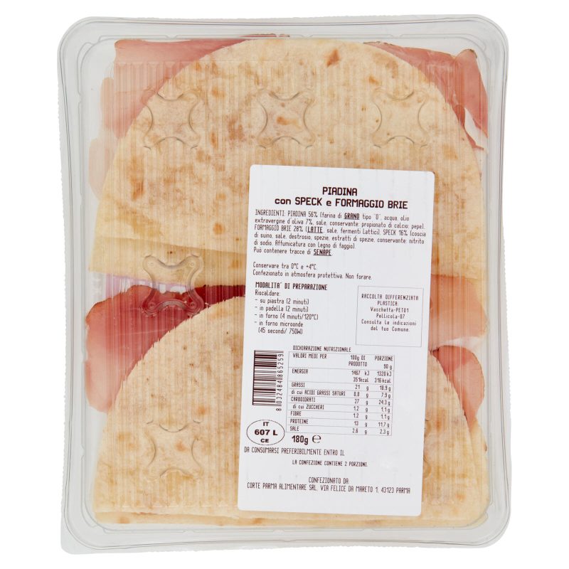 Amoretti Piadina speck & brie 180 g