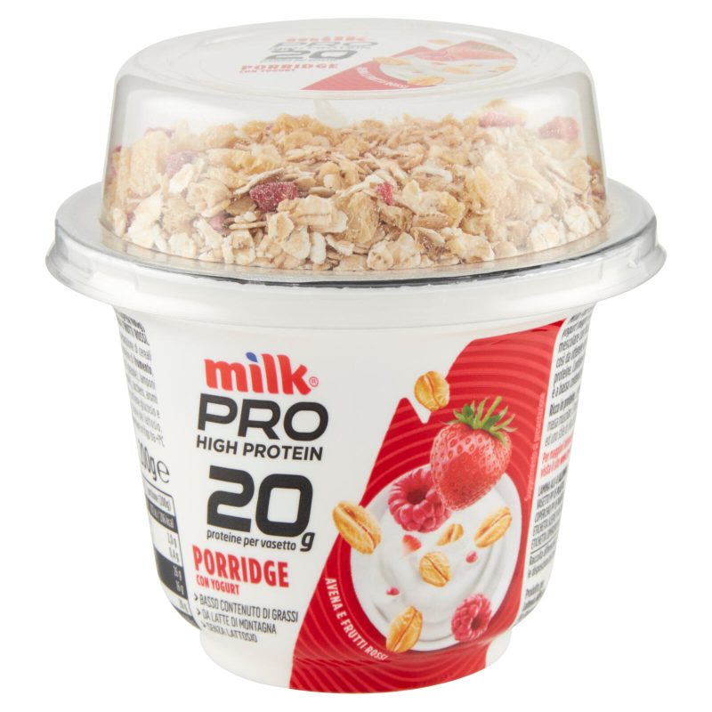 Milk Pro High Protein 20g Porridge con Yogurt Avena e Frutti Rossi 200 g