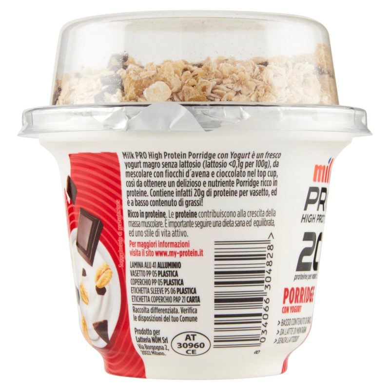 Milk Pro High Protein 20g Porridge con Yogurt Avena e Cioccolato Fondente 200 g