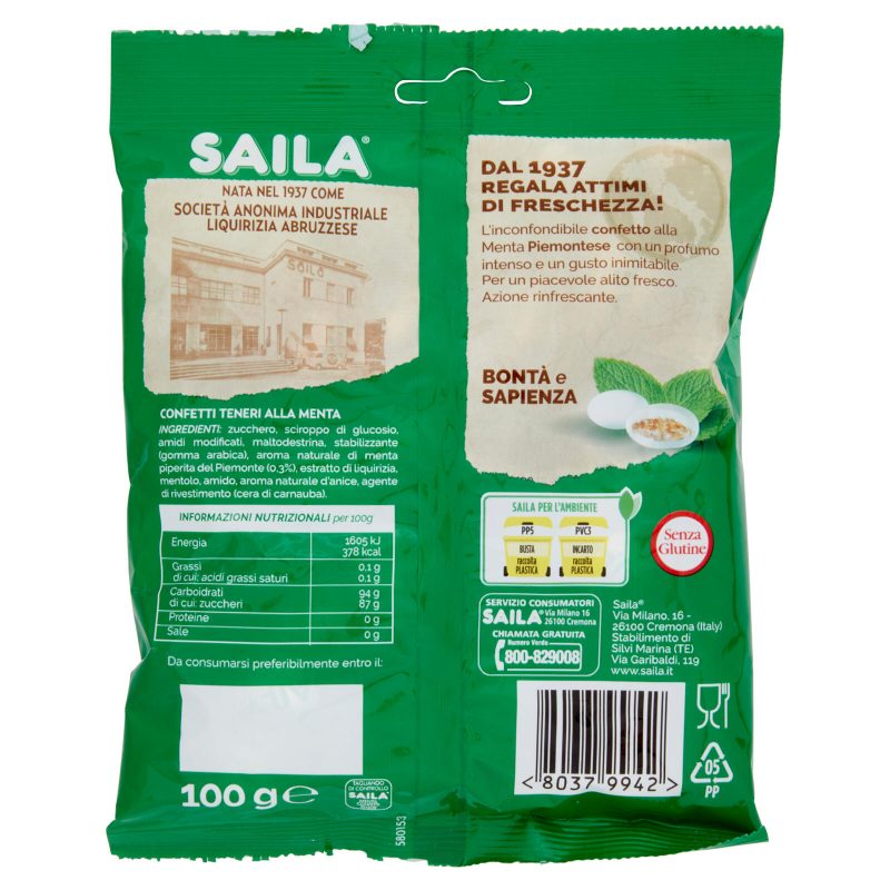 Saila alla Menta Piemontese Confetti teneri 100 g