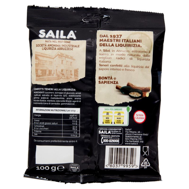 Saila con 100% Liquirizia Italiana Confetti teneri 100 g