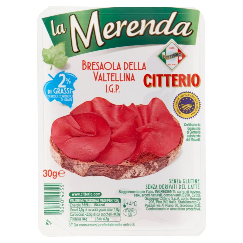 Citterio la Merenda Bresaola della Valtellina I.G.P. 30 g