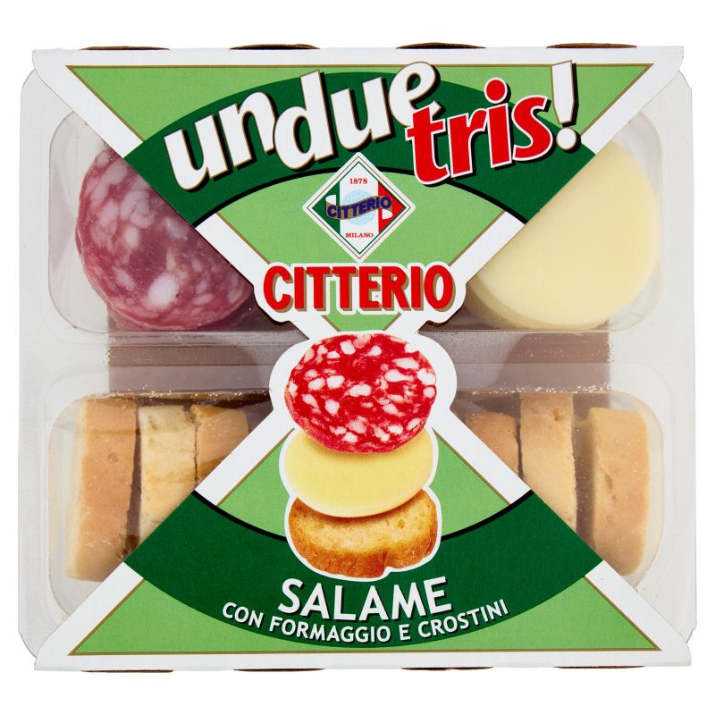 Citterio UnDueTris! Salame con formaggio e Crostini 100 g