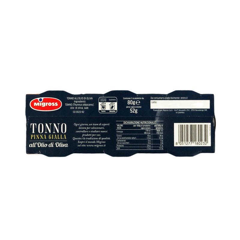 Migross Tonno all'Olio di Oliva 3x80 g