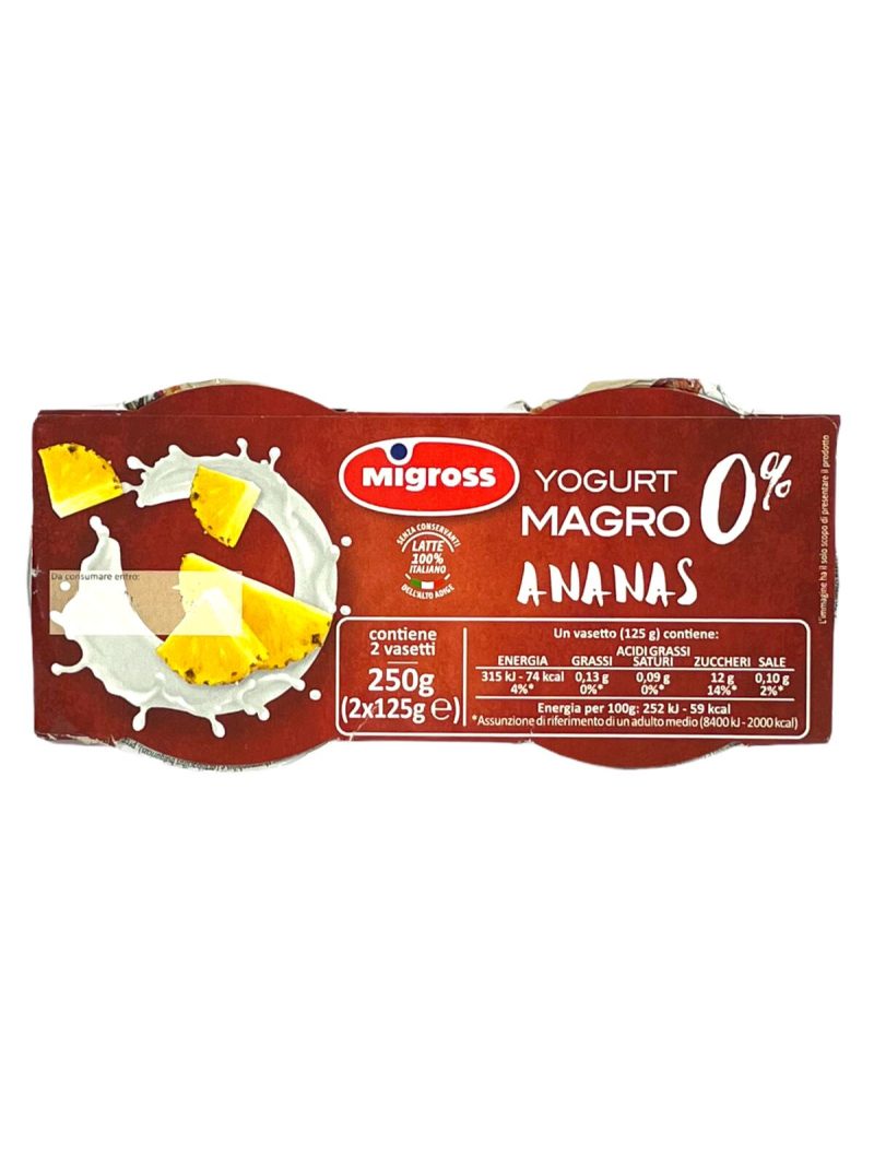 Migross Yogurt Magro Ananas 2x125 g