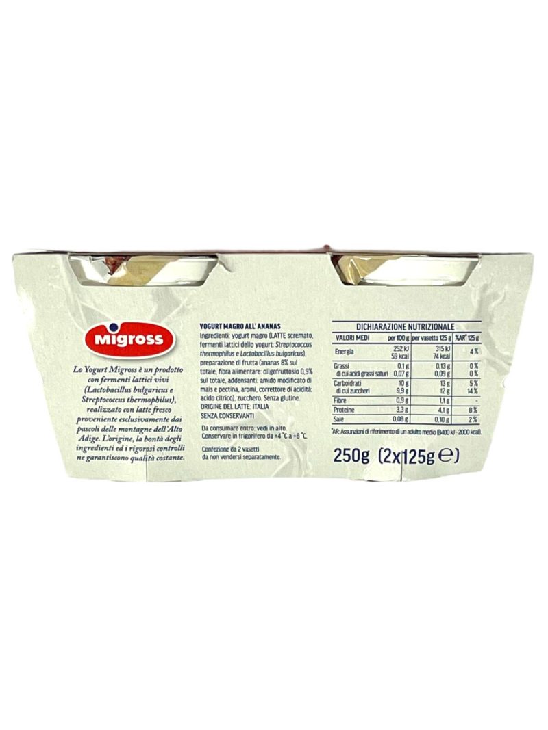 Migross Yogurt Magro Ananas 2x125 g