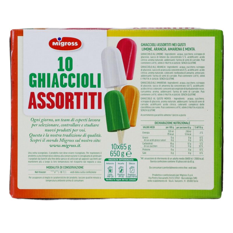 Migross Ghiaccioli Assortiti 10x65 g