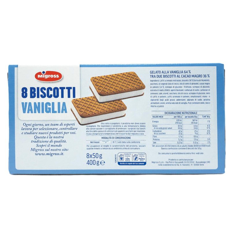 Migross Gelato Biscotto Vaniglia 8x50 g