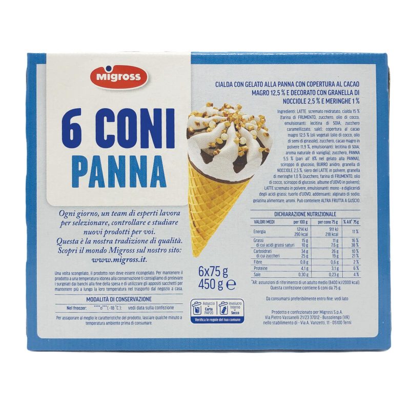 Migross Coni alla Panna 6x75 g