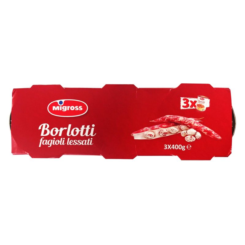 Migross Fagioli Borlotti lessati 3x400 g