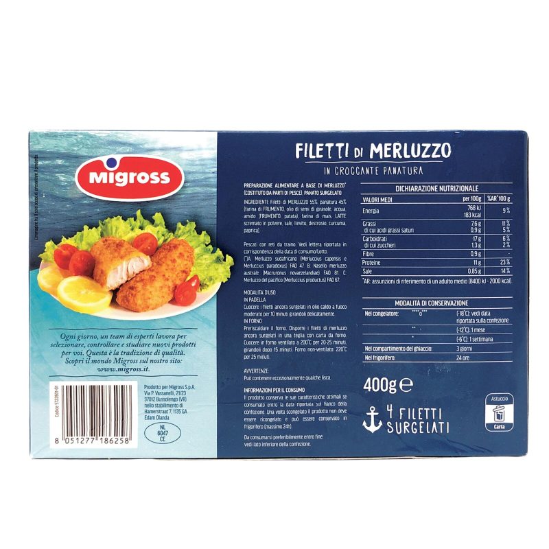 Migross Filetti di merluzzo impanati 400 g