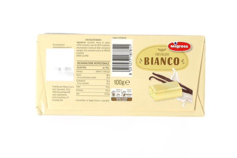 Migross Tavoletta Cioccolato Bianco 100 g