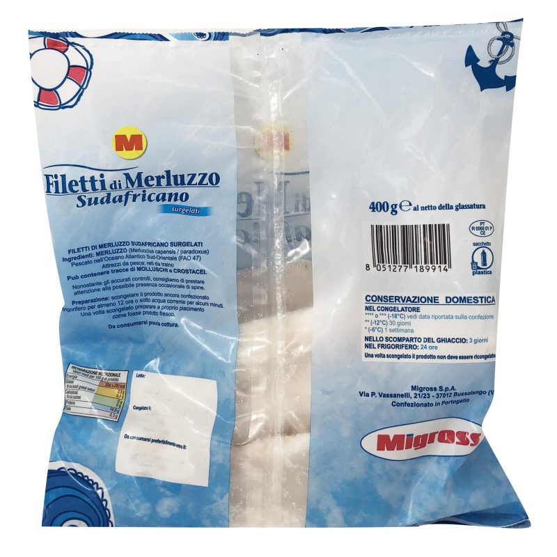 Migross Filetti di Merluzzo Sudafricano surgelati 400 g