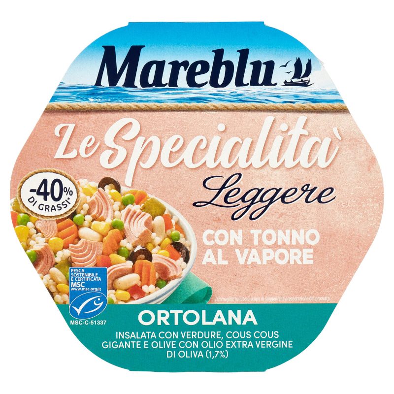 Mareblu Le Specialità Leggere con Tonno al Vapore Ortolana 220 g