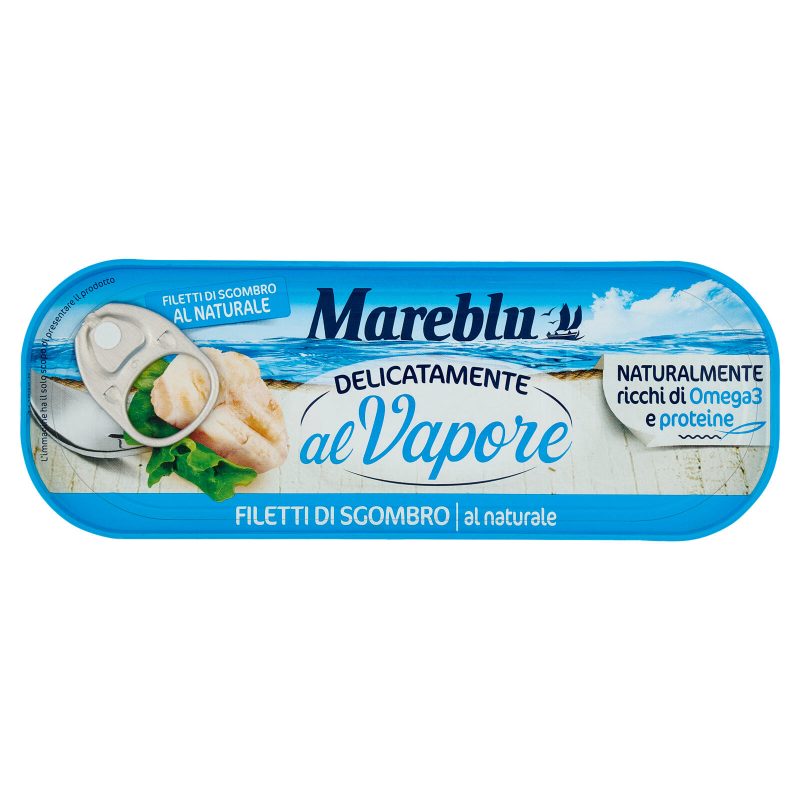 Mareblu Delicatamente al Vapore Filetti di Sgombro al naturale 110 g