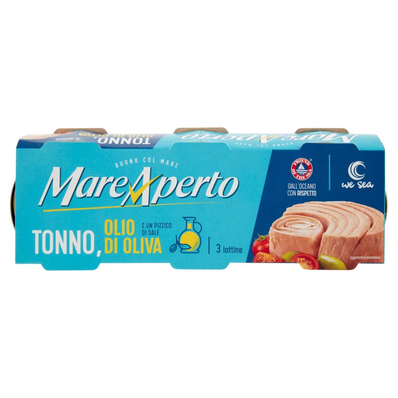 Mare Aperto Tonno, Olio di Oliva e un Pizzico di Sale 3 x 70 g