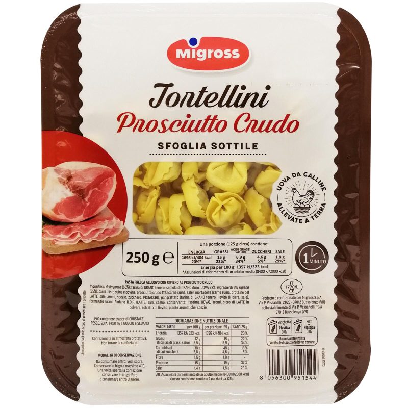 Migross Tortellini al prosciutto crudo 250 g