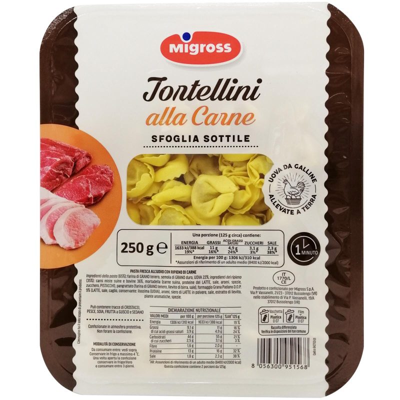 Migross Tortellini alla carne 250 g