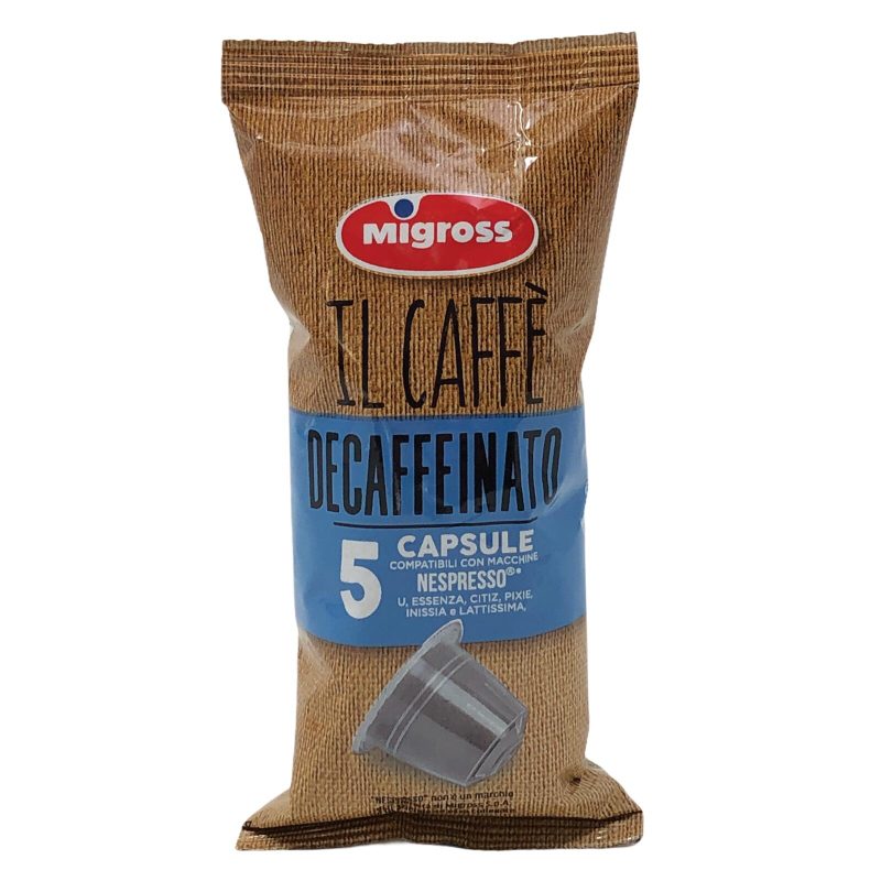 Migross Caffé decaffeinato 5 capsule compatibili Nespresso®*