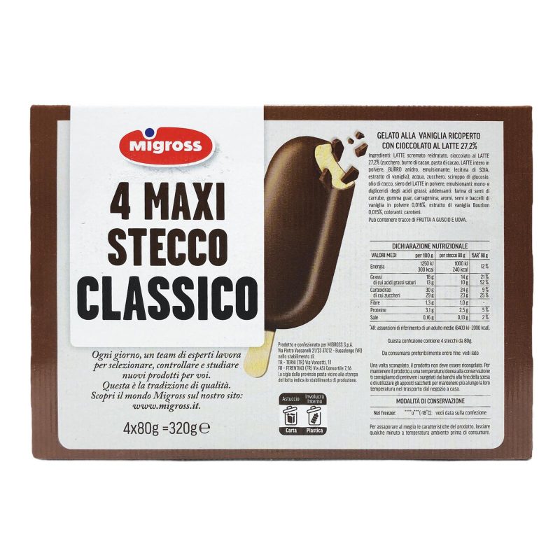 Migross Gelato Maxi Stecco Classico 4x80 g