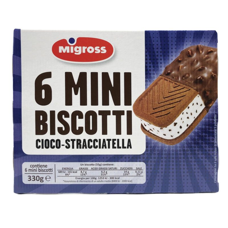 Migross Mini Biscotti gelato ricoperti 6x55 g