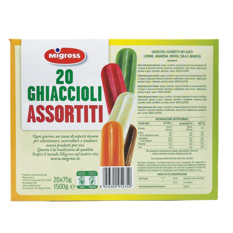 Migross Ghiaccioli assortiti 20x75 g