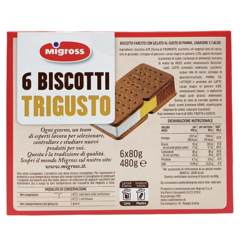 Migross Biscotti Gelato trigusto 6x80 g