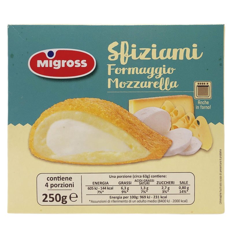 Migross Sfiziami Formaggio e Mozzarella 250 g