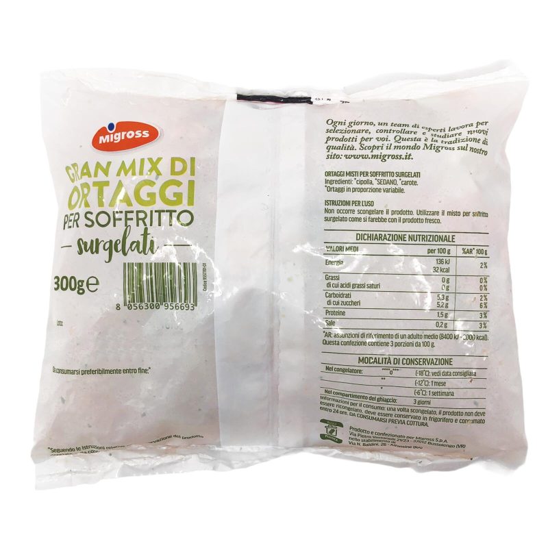 Migross Gran mix di ortaggi per soffritto 300 g