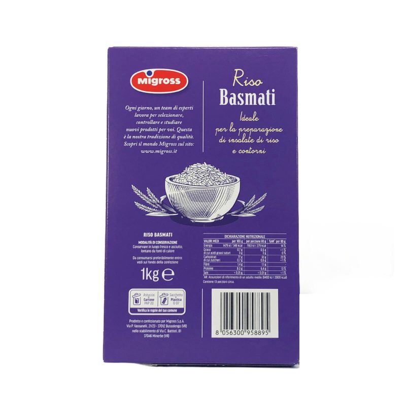 Migross Riso Basmati sottovuoto 1 kg