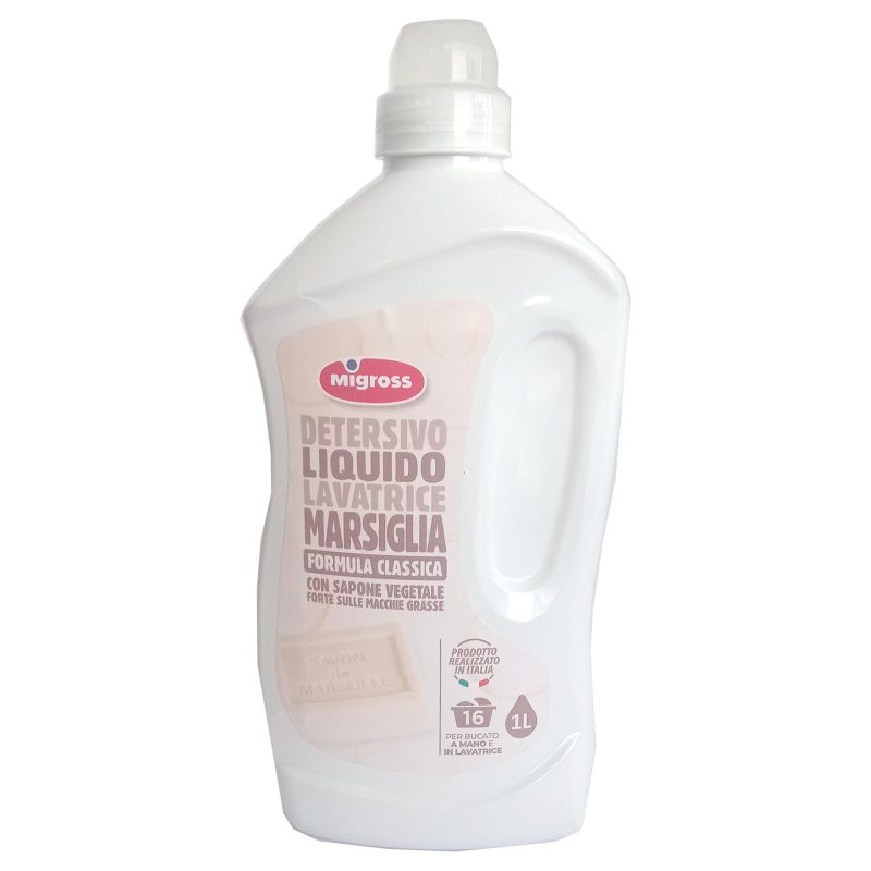 Detersivo bucato liquido marsiglia a mano e lavatrice 1000 ml