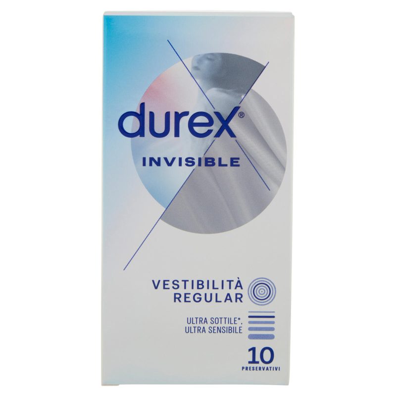 Durex Preservativi Invisible Ultra Sottili, 10 Profilattici