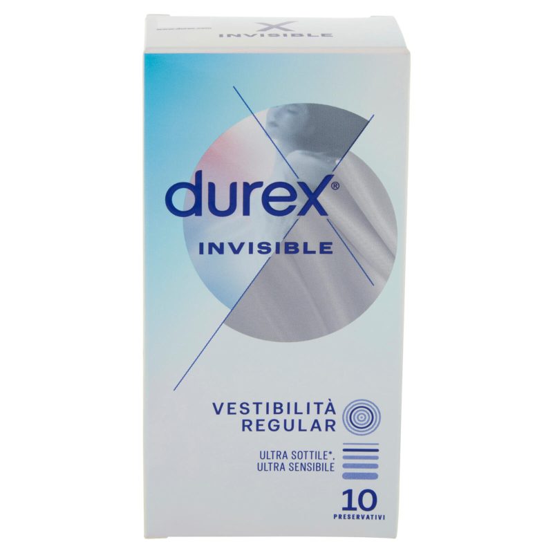 Durex Preservativi Invisible Ultra Sottili, 10 Profilattici