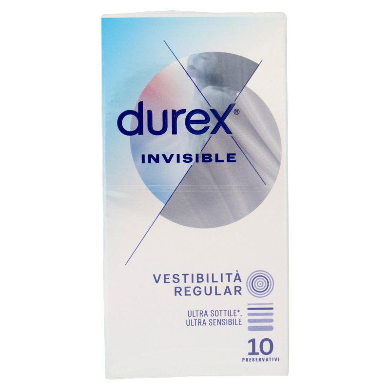 Durex Preservativi Invisible Ultra Sottili, 10 Profilattici