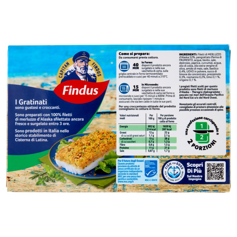 Capitan Findus I Gratinati Erbe Mediterranee 
380 g